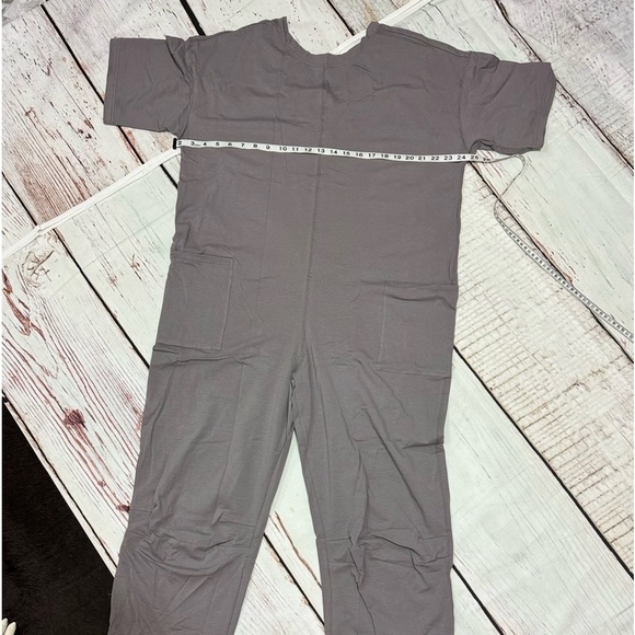 HOTSHOT TEE ONESIE Oversized Slouchy Fit Woman’s Jumpsuit in Gray Medium nwt - Picture 5 of 11
